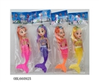 OBL660925 - 7 "mermaid doll opp bag four assortments