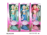 OBL662588 - 14 inches high quality solid body mermaid barbie