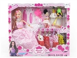 OBL662617 - High quality big box with 11.5 inch solid body dress barbie clothes accessories