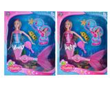 OBL662687 - 12.5-inch real cabbie optical fiber mermaid with light
