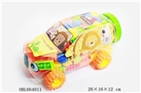 OBL664011 - 小动物越野车益智类积木多色混装称重250克（79PCS+）