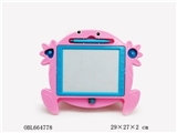 OBL664778 - 实色卡通青蛙带印章磁性写字板