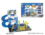 OBL664836 - Series with 4 plastic police car parking lot