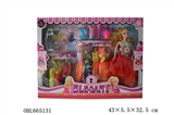 OBL665131 - 11 "real barbie with 8 pieces of clothes and bracelet beads and cosmetics