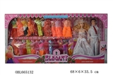 OBL665132 - 11 "real wedding dress barbie with 28 clothes can change