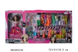 OBL665136 - 11 "real gift and wear accessories group of barbie with 24 dress shoes