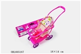 OBL665167 - 活手活脚塑料猪妹带一个婴儿布推车