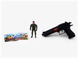 OBL666441 - Solid color flint gun with soldiers