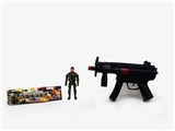 OBL666525 - Solid color flint gun with soldiers