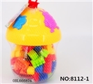 OBL666876 - Big mushroom produced blocks multi-color combination weighing 450 grams (140 PCS)