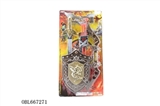 OBL667271 - Angle of shield and sword, bow and arrow set combination