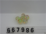 OBL667986 - 6只庄35mm透明镶彩珠弹跳球