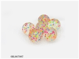 OBL667987 - 6只庄45mm透明镶彩珠弹跳球