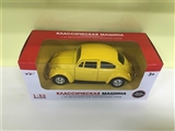 OBL668759 - 1:32 alloy car driving back door beetle 4 color orange