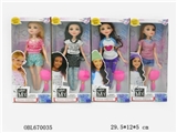 OBL670035 - Ten inches of solid body plastic eye barbie boxes (4 mixed loading)