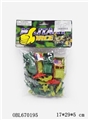 OBL670195 - Small green 36 soldiers, yellow 36, jeep, green, yellow, green, yellow each one, transporter each a,