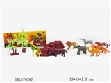 OBL670387 - Bag of PVC clip 8 pack animals