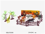 OBL670388 - Bag of PVC clip 8 pack animals