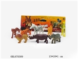 OBL670389 - Bag of PVC clip 8 pack animals