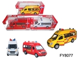 OBL671194 - 1:32合金救护车/警车/消防车