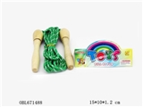 OBL671488 - Thread with wooden handle rope skipping