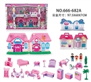 OBL672126 -  别墅（带灯光，音乐）配一家三口，家具
