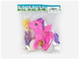 OBL672807 - Cartoon arrows flying horse with barbie