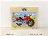 OBL675285 - 12 motorcycle wooden puzzles