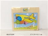 OBL675288 - 12 aircraft wooden puzzles