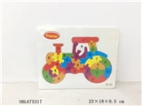 OBL675317 - The tractor wooden puzzles English letters