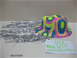 OBL676680 - 12只装1袋荧光印花圆帽加雷射条