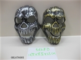 OBL676685 - 手彩金银骷髅头面具