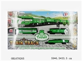 OBL678265 - Green electric light music track car at a high speed