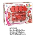 OBL680083 - 大红点印花茶具22PCS