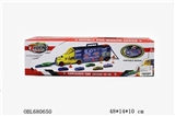 OBL680650 - 地图版手提合金货柜车（12小车+6路障2飞机+1货柜）
