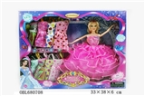 OBL680708 - Multi-layer dress barbie with 10 pieces of clothing