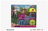OBL680808 - Two conventional 11.5 inch solid body hair barbie suits