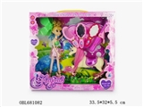 OBL681082 - 梳妆芭比马带灯光、音乐