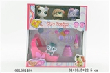 OBL681484 - 4 Q version of the mini zhuang dog with cake The light music cradle