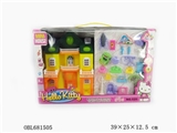 OBL681505 - HELLO KITTY music light villa doll house