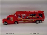 OBL682025 - 实色惯性拖头载2只赛车（3色混装）