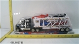 OBL682741 - 喷漆惯性拖头车载4只滑行方程车