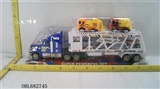 OBL682745 - 喷漆惯性拖头车载2只滑行工程+2只沙漠滑行滩