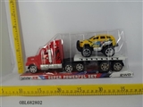OBL682802 - 实色惯性拖头载一只滑行越野车