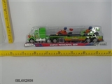 OBL682808 - 实色惯性拖头平板载2只滑卡丁车