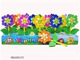 OBL683173 - 36 PCS and whole leaf color box, EVA windmill