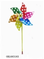 OBL683183 - 29 cm wide white dots roll windmills