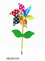 OBL683184 - 29 cm wide white dots roll windmills and leaves