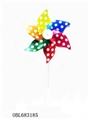 OBL683185 - 21 cm wide white dots roll windmills