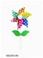 OBL683186 - 21 cm wide white dots roll windmills and leaves